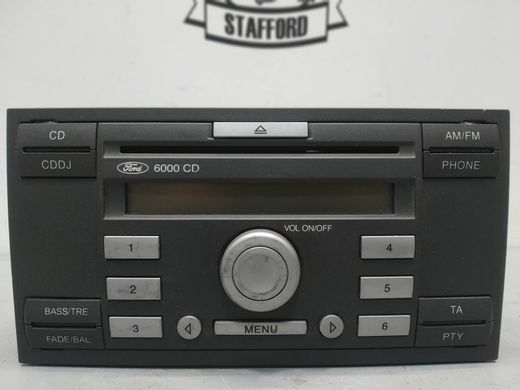 Магнітофон радіо, CD (мультимедіа) чорний Ford Focus '04-'08/ Focus C-Max '03-'10/Fiesta '05-'08/Fusion '05-'12/Transit Connect '06-'09